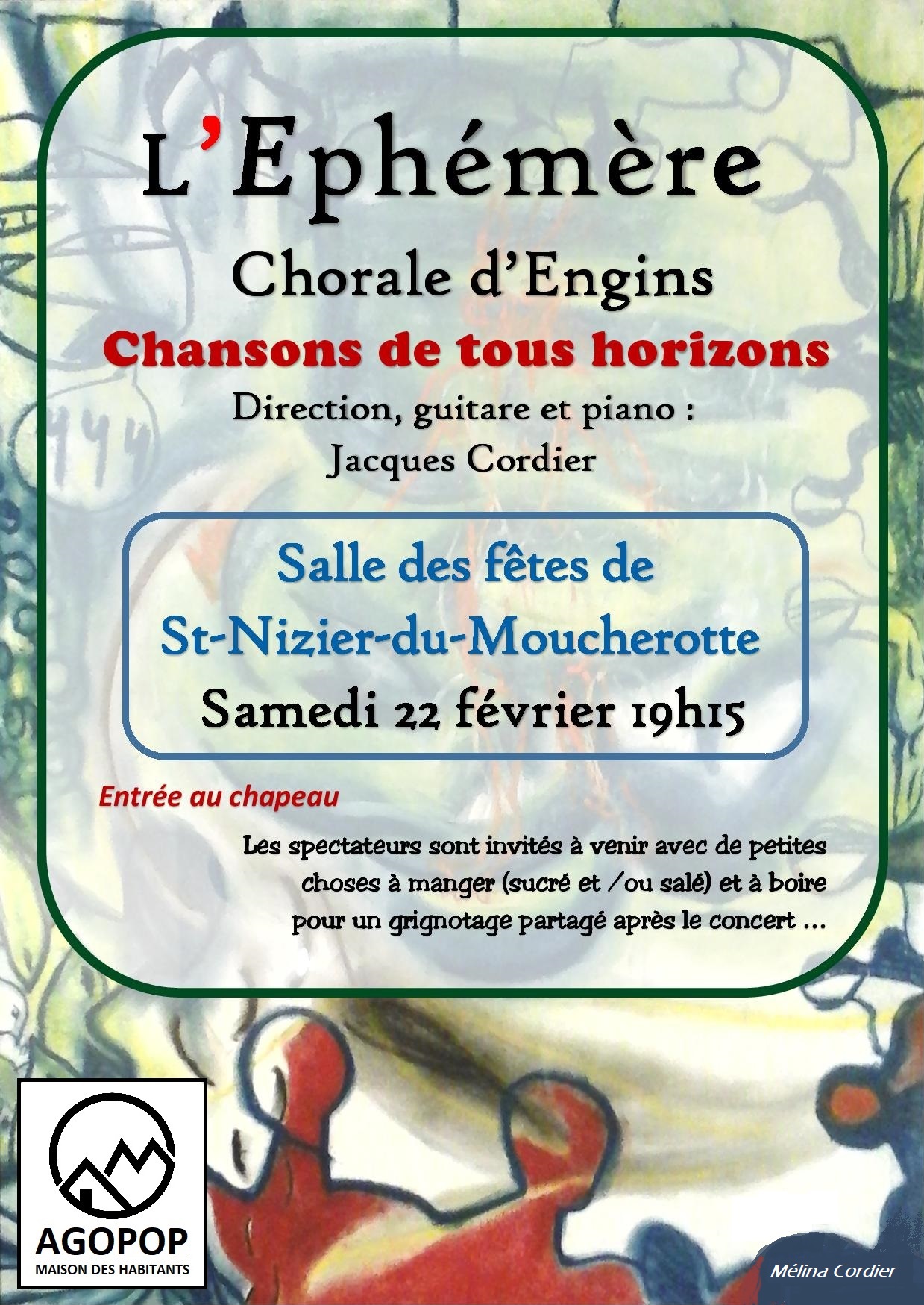 L'Ephémère « Chorale d'Engins » : Chansons de tous horizons @ Salle des Fêtes de Saint Nizier du Moucherotte