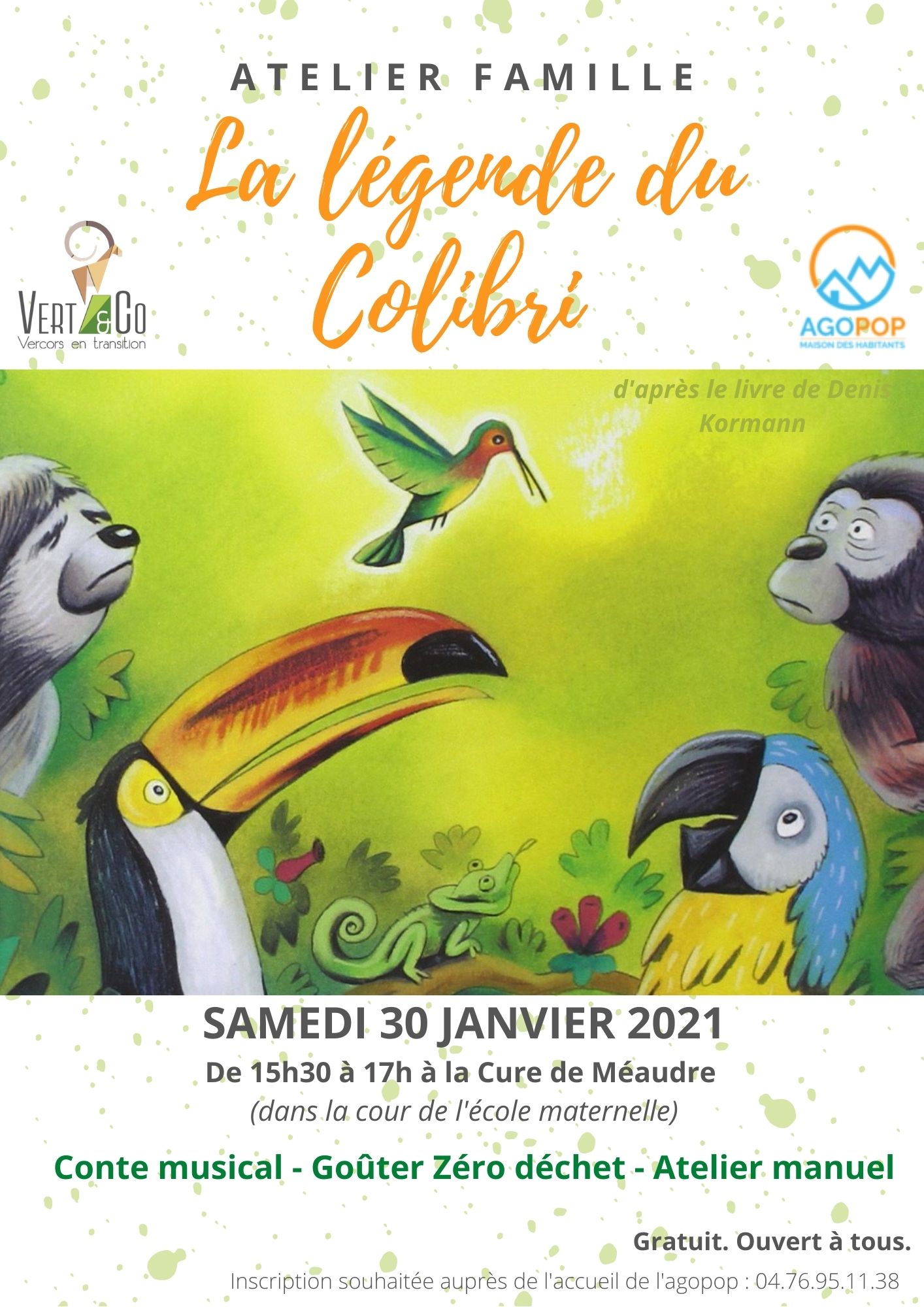 La Légende Du Colibri Exploitation Pédagogique [ ANNULE ] Atelier famille : la légende du colibri - Agopop