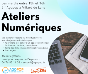 Ateliers numériques avec "Les Connectés" @ Agopop, Maison des Habitants