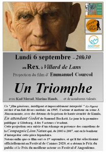 Ciné Rencontre autour du film "Un triomphe" @ Cinéma Le Rex Villard de Lans