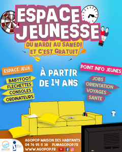 Espace Jeunesse : inauguration @ Agopop, Maison des habitants