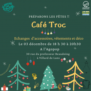 Café Troc : accessoires, vêtements et déco de fêtes @ Agopop, Maison des habitants