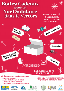 Boîtes Cadeaux pour un Noël solidaire dans le Vercors @ Agopop, Maison des habitants