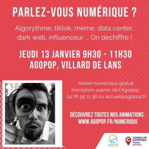 Atelier "Parlez-vous numérique ?" @ Agopop, Maison des habitants