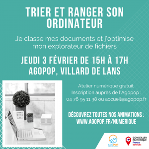 Atelier Numérique : Trier et ranger son ordinateur @ Agopop, Maison des habitants