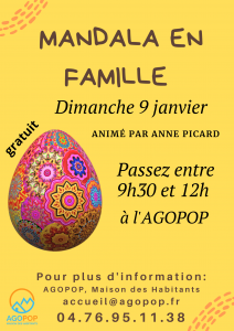 Famille : Atelier Mandala @ Agopop, Maison des habitants