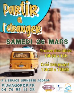 Jeunesse : Partir à l'étranger @ Espace Jeunesse Agopop