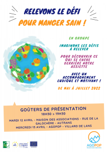 Relevons le défi pour manger sain ! Goûters de présentation @ Agopop, Maison des habitants