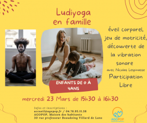 Animation Famille : Ludi Yoga @ Agopop, Maison des habitants