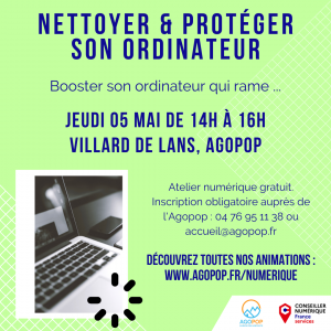 Atelier Numérique : Nettoyer & Protéger son ordinateur @ Agopop, Maison des habitants