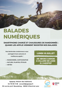 Balades Numériques : des applis pour booster nos randonnées @ Agopop, Maison des habitants