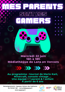 Mercredi Famille : Mes Parents Sont des Gamers @ Lans en Vercors, médiathèque