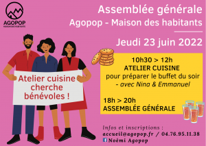 Atelier cuisine : préparons le buffet de l'Assemblée Générale @ Agopop, Maison des habitants