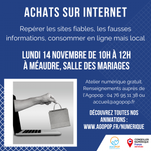 Atelier Numérique : Achats sur Internet @ Méaudre, salle des mariages