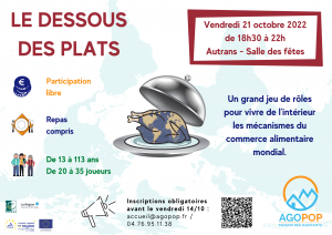 Le dessous des plats : un grand jeu autour de l'alimentation durable @ Autrans, salle des fêtes