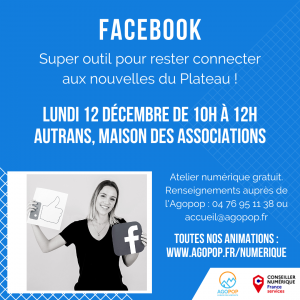 Atelier Numérique : Facebook @ Autrans, maison des associations