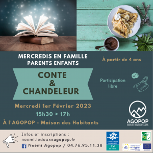 Mercredi Famille : conte et chandeleur @ Agopop, Maison des habitants