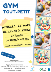 Mercredi en Famille : gym tout-petit @ Agopop, Maison des habitants