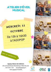 Mercredi en Famille : Atelier d’éveil musical @ Agopop, Maison des habitants