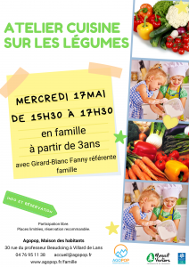 Mercredi en Famille : Atelier cuisine autour des légumes @ Agopop, Maison des habitants