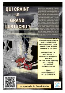 Théâtre Grand Atelier : "Qui craint le grand Lustucru ?" @ Méaudre, salle des fêtes