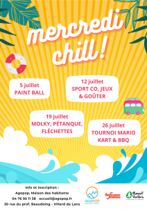 Mercredi Chill : sport co, jeux, goûter @ Agopop, Maison des habitants