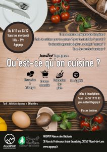 Jeunesse : qu'est-ce qu'on cuisine ? @ Agopop, Maison des habitants