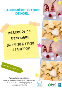 Mercredi en Famille : la première histoire de Noël du calendrier de l'Avent @ Agopop, Maison des habitants