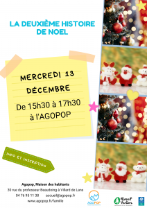 Mercredi en Famille : la deuxième histoire de Noël du calendrier de l'Avent @ Agopop, Maison des habitants