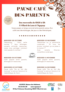 Pause Café des Parents "Alors cette rentrée ?" @ Agopop, Maison des habitants
