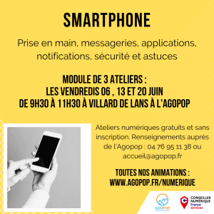 Atelier Numérique : module smartphone @ Agopop, Maison des habitants