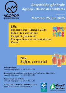 Assemblée Générale de l’Agopop @ Agopop, Maison des habitants