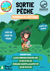 Jeunesse : sortie pêche avec le projet eau et rivière du Vercors @ Agopop, Maison des habitants
