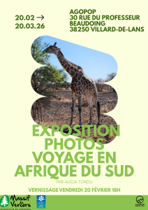 Exposition Photo : Voyage en Afrique du Sud @ Agopop - Maison des Habitants