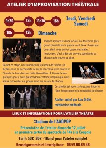 Atelier d'improvisation théâtrale @ Stadium de l'Agopop